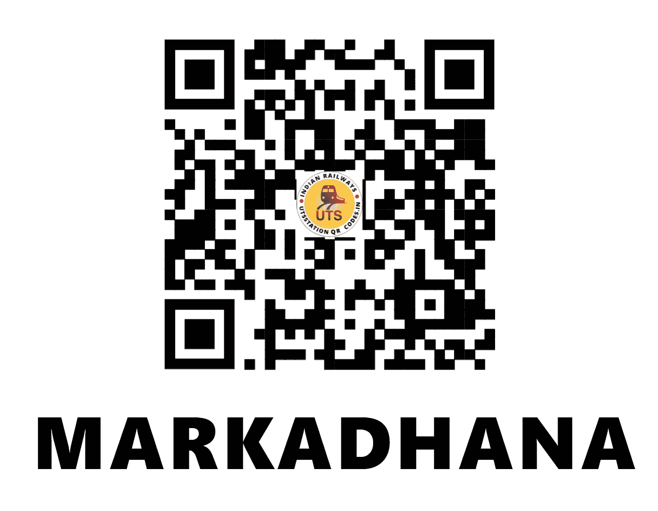 UTS QR Code for MARKADHANA - MKDN - CR (MADHYA PRADESH)